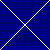 BLUE SQUARE WITH WHITE CROSS BARS, MAKING FOUR TRIANGLES