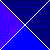 SAME SQUARE WITH THREE DIFFERENT SHADINGS OF BLUE, LOOKS 3 DIMENSIONAL
